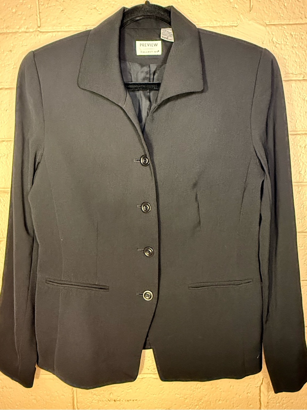 Preview Black Women's Tailored Button-Front Blazer